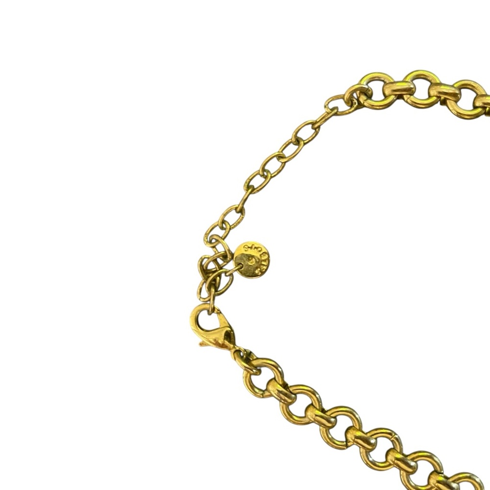 Talbots Gold and Brown Circle Necklace - Picture 3 of 3